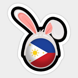 happy easter Philippines bunny ears flag cute designs Sticker